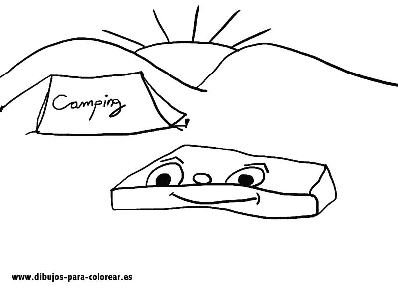 Dibujos para colorear - Servilleta del camping